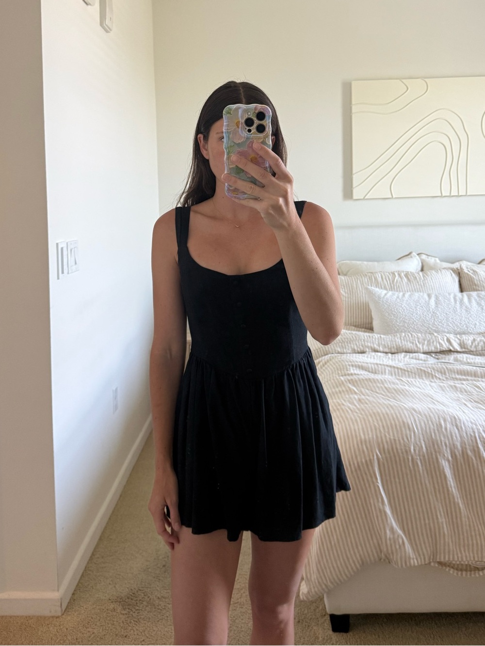 Abercrombie & Fitch Linen Black Romper